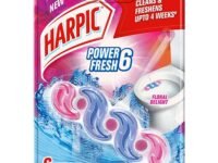 Harpic Power Fresh 6 - Floral Delight 35 gm | Toilet Rim Block