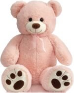 Hug N Feel 4 Feet Pink Giant Teddy Bear Soft, Plush, and Cuddly Stuffed Animal for Kids, Birthdays, Anniversaries, Valentine's Day, and Special Occasions Large Huggable