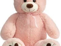 Hug N Feel 4 Feet Pink Giant Teddy Bear Soft, Plush, and Cuddly Stuffed Animal for Kids, Birthdays, Anniversaries, Valentine's Day, and Special Occasions Large Huggable
