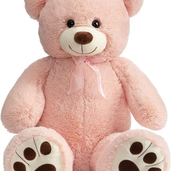Hug N Feel 4 Feet Pink Giant Teddy Bear Soft, Plush, and Cuddly Stuffed Animal for Kids, Birthdays, Anniversaries, Valentine's Day, and Special Occasions Large Huggable