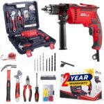 IBELL Professional Tool Kit With Impact Drill TD13-85 | 650W Pure Copper Motor | 13mm Metal Chuck | 2-Speed | 59-Piece Home Essential & DIY Tool Set | Red/Black BMC Box | 2-Year Warranty