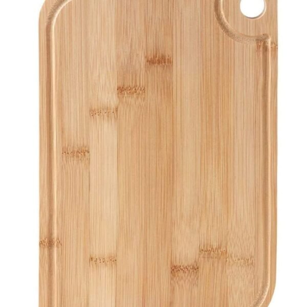INOVERA (LABEL) Bamboo Kitchen Vegetables Fruits Chopping Cutting Board with Juice Groove, 33L x 23B x 1.5H cm, Brown (Bamboo Wood)