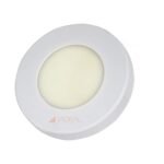 JACKAL® LED 3 Watts Striker Round LED Surface Cabinet Down Light, LED Surface Panel, Flush Mount Ceiling Lamp| Perfect for Display Showcase, Closet, Kitchen, Bookcase | (Warm White) (Aluminium)