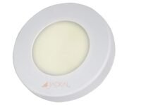 JACKAL® LED 3 Watts Striker Round LED Surface Cabinet Down Light, LED Surface Panel, Flush Mount Ceiling Lamp| Perfect for Display Showcase, Closet, Kitchen, Bookcase | (Warm White) (Aluminium)