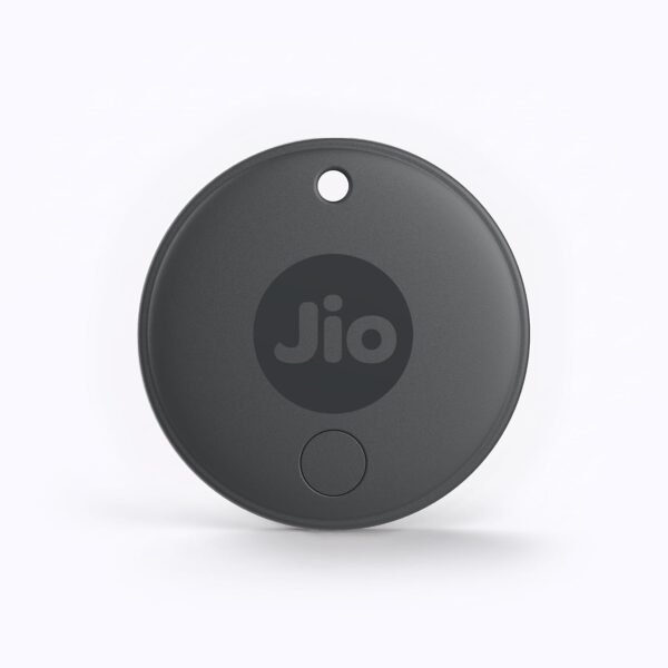 JioTag (2nd Generation) (Grey) - Android or iOS Compatible IP64 Rated Worldwide Item Finder for Keys, Wallets, Luggage, Gadgets and More |1+1 Year Battery | No SIM Needed