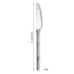 KEPLIN 60 Piece Silverware Set for 12, Heavy Duty Stainless Steel Flatware Utensils Cutlery Set Including Steak Knife Fork and Spoon, Dishwasher Safe, Gift for Wedding Housewarming (12, BAMBO)