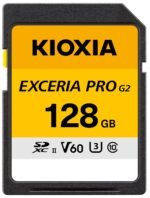 KIOXIA EXCERIA PRO G2 128GB SD Card for Camera | Made in Japan | SDXC UHS-II V60 U3 | 300MB/s Read, 170MB/s Write | 8K Video Recording | 5-Yr Warranty