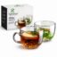 KiKiluxxa Large Hot and Cold Coffee/Green Tea Cups Mug, cappuccinos/Espresso Cup, Soup Bowl Jumbo/Big Milk Glass Cup with Handle for Coffee Multi-Purpose Mug Set 450 ML-Pack of 2 with Clour Box