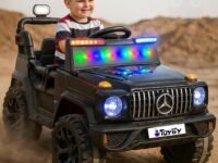 Kids CAR Ride-On Car 12V Battery Operated with Remote Control & Manual Drive, Electric Toy Car with Music, LED Lights & Dual Mode for Boys & Girls (2-6 Years)