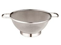 Kuber Industries Stainless Steel Double Mesh Fruits/Vegetable Basket Strainer Set of 1 Pc (Code-Vb25),Silver,Standard,Sfb25, 35 x 28 x 10 Centimeters