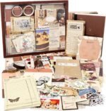 LABHESHWARA 346 Pcs Scrapbooking Supplies Kit – A6 Grid Notebook – Journaling Bullet Junk Journal Planners DIY Paper Stickers Craft Kits Notebook Collage Album Aesthetic –DIY Craft Set for Girls