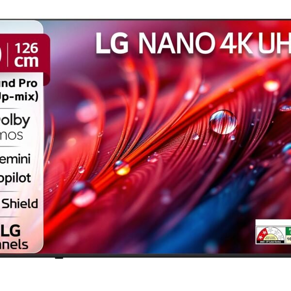 LG 126 cms (50 inches) NU87 AI Series Nano 4K Ultra HD (3840 x 2160) Smart webOS LED TV 50NU870BPLA 2026