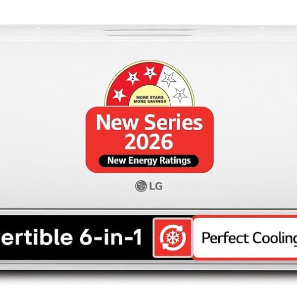 LG 1.5 Ton 3 Star, 5500W Max Cooling Capacity, Smart Inverter Split AC (Copper, AI Convertible 6-in-1, Energy Saving & Faster Cooling at 55℃, Allergen Protection, Monsoon Comfort, AS-Q19HNXE, White)