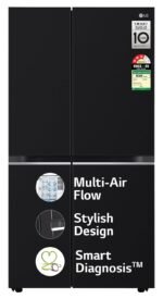 LG 655 L, 3 Star, Frost Free Smart Inverter Double Door Side by Side Refrigerator (GL-B257HWBY, Western Black, Express Freezing | Multi Air-Flow)
