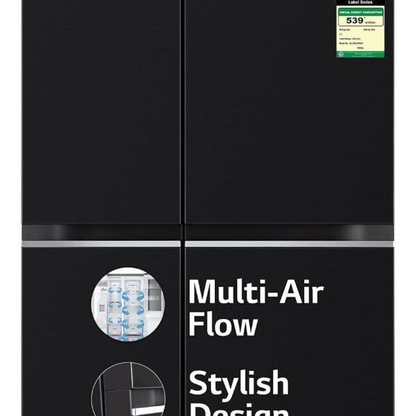 LG 655 L, 3 Star, Frost Free Smart Inverter Double Door Side by Side Refrigerator (GL-B257HWBY, Western Black, Express Freezing | Multi Air-Flow)