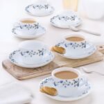 Larah By Borosil - Helena (LH) Cup and Saucer Set, 140ml, 12-Pieces, White
