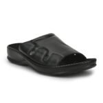 Liberty Coolers Black & Brown Slippers for Men - Padded Slip-On