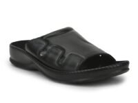 Liberty Coolers Black & Brown Slippers for Men - Padded Slip-On