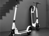 Lifelong Kick Scooter | Scooter for Kids 6-12 Boys & Girls | Foldable Adjustable Height Kick Scooter | 100 Kg Capacity | Big Wheels | Rear Brake | Outdoor Ride Gift for Kids (Black & White)