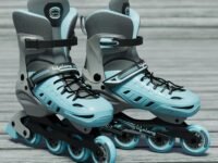 Lifelong Skating Shoes - Roller Skate Shoes - 4 Wheels Inline Skates - Skating Shoes for Boys & Girls - Skate Scooter - Liner Skates - Roller Shoes - 1 Pair of Skates, Blue, M (23.5-26 cm)