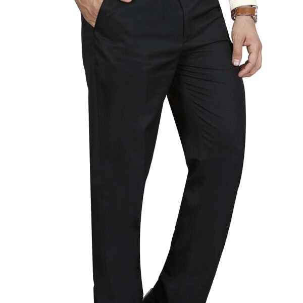 Mc Henry Men's Classic Solid Formal Comfort/Regular Fit Stretchable Wrinkle Free Trousers