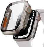 Meyaar Case for Apple Watch Series 9 8 7 45mm Screen Protector Case, Change to Ultra 49mm Cover with Screen Protector for iWatch Series 9, 8 and 7 (45mm)