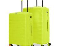 Nasher Miles Vienna Hard-Sided Polypropylene Luggage Set of 2 | 65cm & 75cm | 8 Wheels Medium & Large Trolley Bag for Travel | Suitcase (Neon Lime)