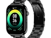 Noise Pulse 4 Max Smart Watch with AI Create (India's 1st Ever with Unlimited Watch Faces), AI Search, 1.96" AMOLED Display, Functional Crown, Premium Metallic Finish, Health Suite (Elite Black)