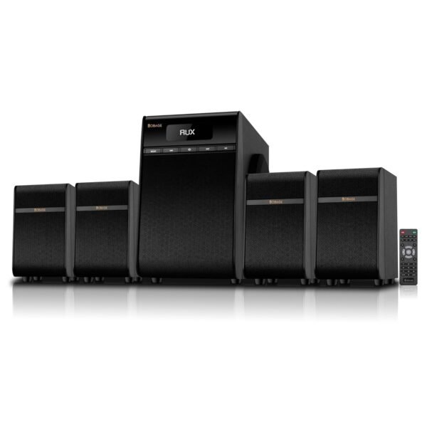 OBAGE Essential-6 4.1 Home Theatre System | 100W Output | HDMI ARC | Digital Bass & Treble Control | Bluetooth 5.3, USB, FM, AUX | Surround Sound for TV, Music & Movies