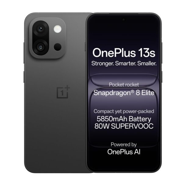OnePlus 13s | Snapdragon® 8 Elite | Smarter with OnePlus AI | Lifetime Display Warranty | 12GB+256GB | Black Velvet