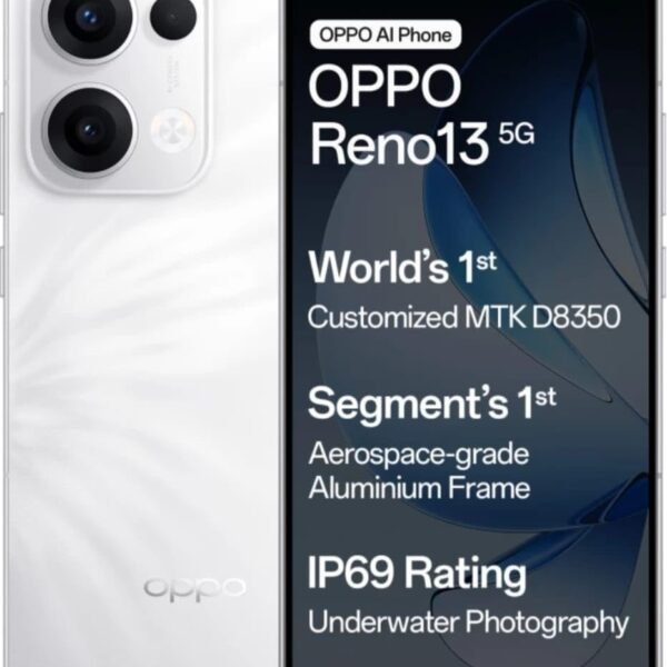 Oppo Reno13 5G (Ivory White,8 GB RAM, 128 GB Storage) with No Cost EMI/Additional Exchange Offers