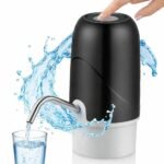 Qlect Premium Automatic Electric Water Dispenser Pump for 20 Litre Bottle Portable Water Pump Dispenser for Home, Office, and Outdoors | 1200 mAh C-Type Fast Charging Battery (Black)