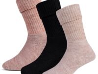 RC. ROYAL CLASS Women Calf Length Towel Terry Thick Woolen Winter Wear Socks, Cushioned Warm Thermal Socks For Women (Pack of 3 Pairs)