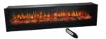 RVA Decorative Electric Fireplace, 60 x16x7 inches, No Heat, with Remote, Matt Black,