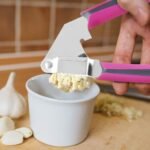 SHAPES Imporio Premium Silver Stainless Steel Garlic Press - with Easy Grip | Rust-Resistant, Dishwasher Safe, Elegant Design | Ideal for Home and Restaurant Use