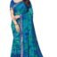 SIRIL Women's Chiffon Printed Saree With Unstitched Blouse Piece