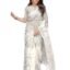 SIRIL Women's Cotton Linen Printed Saree with Unstitched Blouse Piece