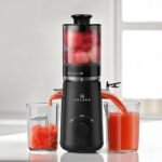 SOLARA Cold Press Juicer for Home With Automatic Fruit Cutting, Masticating Juicer Machine (10% More Juice), All-in-One Cold-Press Juicers, Slow Juicer for Fruits & Vegetables, Black