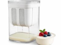SR 1100ML Greek Yogurt & Curd Maker | Fine Mesh Strainer with Lid | Home Essentials | shrikhand Maker | Hung Curd | Perfect for Homemade Yogurt | Whey Separator | Curd,Cheese & More