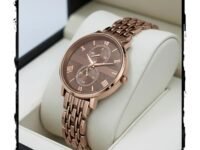 STYLEDOSE Women's Luxury Black Analog Watch – Rose Gold Roman Numerals with Stylish Metal Chain Strap Wrist Watches for Women's & Girls&Miss&Ladies