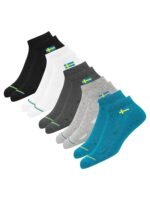 SWAGR Ankle Socks for Men & Women, Multicolor, Pack of 5, Free Size