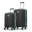 Safari Medium Thorium Neo 8 Wheels 55 and 66 Cm Small and Trolley Bags Hard Case Polycarbonate 360 Degree Wheeling System Luggage, Trolley Bags for Travel Set of 2, Suitcase for Travel, Black