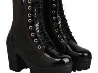 Shoetopia Women & Girls Lace Up Block Heeled Western Boots