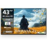 Sony 108 cm (43 inches) BRAVIA 2M2 Series 4K Ultra HD Smart LED Google TV K-43S22BM2