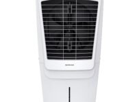 Spectra Neo 100L Desert Air Cooler with 18' Large 5 Leaf Aluminium Fan Blade | Big Ice Chamber | White & Black | Honeycomb Pads | Water Level Indicator | Castor Wheels