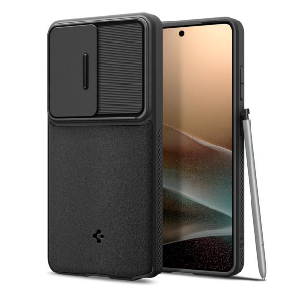 Spigen Optik Armor | Samsung Galaxy S26 Ultra Case [Camera Protection] [Air Cushion Protection] Galaxy S26 Ultra Back Cover | TPU+PC - Black
