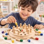 Storio Educational Learning Geometric Shape Memory Chess Puzzle | Quick Color, Shape Matching Board Game | Sensory Educational Learning Toy for Kids
