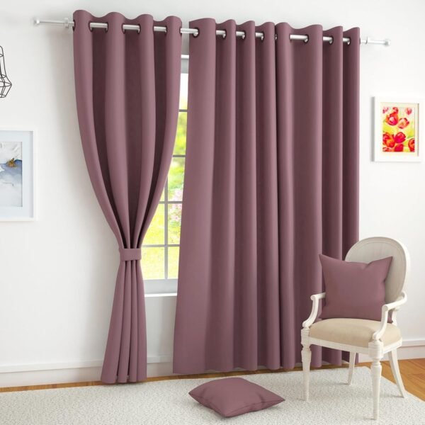 Story@Home 100% True Blackout Window Curtains 5 Feet Set of 1, Burgundy