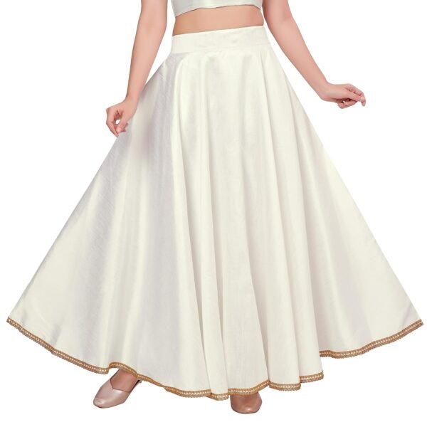 Studio Shringaar Women's Poly Silk Skirt/Lehenga With 8 Meters Maxi Flare (Double Ghera)