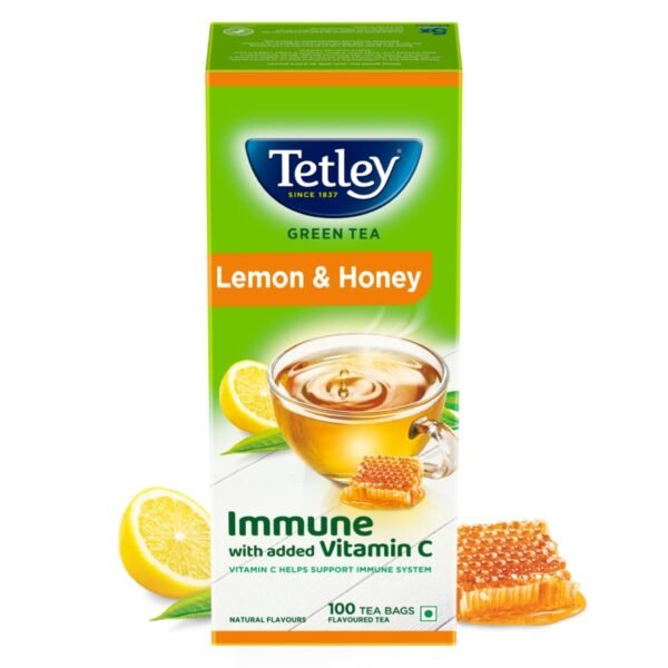 Tetley Green Tea, Lemon and Honey, 100 Tea Bags